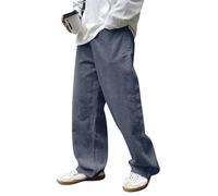 YAODAMAI Männer schlanke und drapierte amerikanische Casualhose 2025 neu Herbst- und Frühlingsmodell lockere gerade Hosen mit modifiziertem Beinpassung Bodenhose für Männer