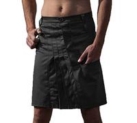 YAODAMAI Medieval Fashion Retro Battle Skirt Men's Skirt Pleated Skirt Pocket Skirt Men's Solid Color Samurai Skirt
