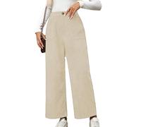 YAODAMAI Women's Autumn and Winter Retro Fashion Solid Color Casual Versatile Nine-Point Straight Pants