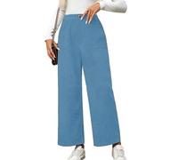 YAODAMAI Women's Autumn and Winter Retro Fashion Solid Color Casual Versatile Nine-Point Straight Pants