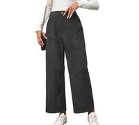YAODAMAI Women's Autumn and Winter Retro Fashion Solid Color Casual Versatile Nine-Point Straight Pants