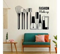 YAODANGM Fashionable Makeup Wall Stickers Introduction: Beauty Salon Room Decoration, Girls' Makeup Wall Stickers, Removable Murals