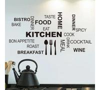 YAODANGM Introduction to Modern Kitchen Art: Restaurant Wall Stickers, Food, Baking, Wine, Kitchen and Restaurant Wall Art Decoration