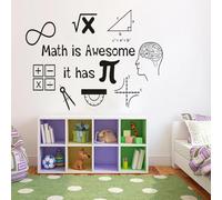 YAODANGM Superb Math Wall Sticker, Thinking Calculator Art Decal, Suitable for School Classrooms, Removable Vinyl Sticker