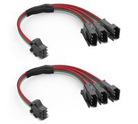 YAODHAOD 2Pcs 0.3M 3 pin JST SM LED Y Cable, 5V 22AWG Male Female Extension, Flexible PVC Copper Cable for LED Strips, Compatible with SP530E/SP630E Controllers (1 to 3)