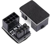 YAODHAOD ATX 6Pin U Turn,180 Degree Angled Power Adapter for Desktops Graphics Card 2 Pack (8 PIN A)