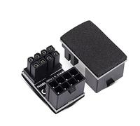 YAODHAOD ATX 6Pin U Turn,180 Degree Angled Power Adapter for Desktops Graphics Card 2 Pack (8 PIN B)