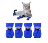 YAODHAOD Dog Shoes，Anti Slip Dog Boots Paw Protector, These Comfortable Soft Soled Dog Shoes are with Reflective Straps, for Small Dog (2, blue)