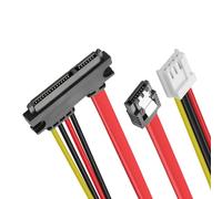 YAODHAOD Hard Drive Data Supply Integrated Cable，Mini Ph2.0 4Pin Female & SATA 3.0 Male to SATA 22Pin(7+15Pin) Data Cable SATA 3 6Gbit/s