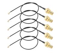 YAODHAOD IPX IPEX-1 U.FL to RP-SMA Female Pigtail Antenna WiFi Router Cable Mini PCI to Reverse Polarity SMA Coaxial Low Loss Cable for Wireless Routers WiFi External Antenna Network Extension (5PCS)