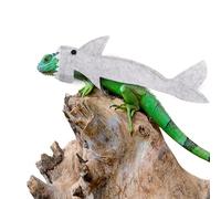 YAODHAOD Lizard Clothes for Bearded Dragon, Lizard Reptile Shark Costume, Cosplay Bearded Dragon Handmade Shark Outfit for Lizard Bearded Dragon Crested Gecko Chameleon Reptile (Small)