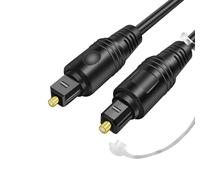 YAODHAOD Optical Cable for Stereo Systems/Amplifiers/Amps, Home Cinema, Xbox One/PS4,Multi-Channel Gold-Plated Connectors,TOSLINK to TOSLINK, Digital S/PDIF Cable (Black, 1.8M)