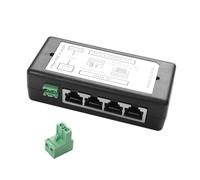 YAODHAOD POE Injector, 4 Ports 100Mbps, 9-48V, Plastic, Distance up to 100 m, RJ45, 96W, for POE Device