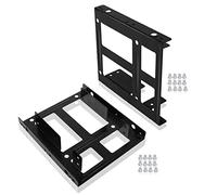 YAODHAOD SSD & HDD Adapter 2 PACK,Dual SSD Mounting Bracket, 2.5 to 3.5 Internal Internal Hard Disk Drive and Solid State Drive Bracket, SSD HDD Drive Bays Metal Mounting Holder Kit