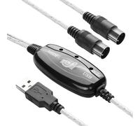 YAODHAOD USB to MIDI Cable Converter 2 in 1 PC to Synthesizer Music Studio Keyboard Interface Wire Plug,5 Pin MIDI to USB for Music Keyboard Piano to PC Laptop Support XP/Windows7/8/10/Vista
