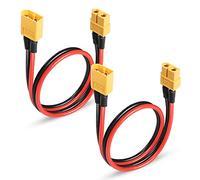 YAODHAOD XT60 Plug Extension Cable 12AWG 50CM Silicone Wire，XT60 Connector for RC Lipo Battery、DIY Spare Part Remote Control Toy Parts (2 PCS, XT60 50CM 12AWG)