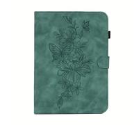 Yaoemei Case for iPad 10th Generation Case 10.9 inch Released in 2022, Slim Suede Leather Smart Cover with Card Slots & Pencil Holder, Auto Sleep/Wake Folio Cover for 10 Gen (Dark Green)