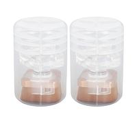 YAOGOHUA 2 Sets Nail Dust Cleansing Brush Soft Hair Exquisite Handle Loose Powder Brush with Storage Box