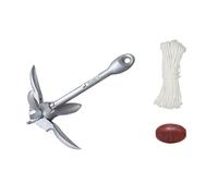 YAOGUI 0.7/1.5kg Folding Grapnel Boats Anchors Folding Grapnel Anchors For Kayak With 65.61ft Tows Rope Boats