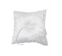 YAOGUI 1. Handcrafted Beaded Lace Wedding Rings Pillow With Pearl Accents Fabric Holder For Bridal Ceremonies Farbic Wedding Accessory