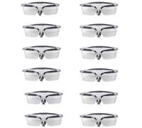 YAOGUI 12Pcs Lightweight PVC Goggles For Factory And Construction Workers Protective Clear Lens Industrial Use