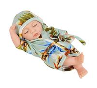 YAOGUI 19cm Soft Silicone Doll Baby Girl Doll 3-D Life Like Educational Collectable Child Parenting Game Toy Reborns Dolls Look Real Silicone Full Body Dolls Girls Newborn