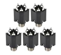 YAOGUI 1PC /2PCS/ 5PCS 6.35MM Microphone Female Socket 50V 0.5A 5-pin In-line Vertical Microphone Accessory