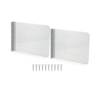 YAOGUI 2 Pcs Kitchen Sink Splash Guard Metal Splashback Rustproof Side Splash Guard Home Pool Sink Side Rustproof