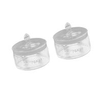 YAOGUI 2 Pieces Professional Flat Base Glass Bottles 70x40mm Accuracy Measuring Containers For Lab Work And Watch Repair Tasks Wide Mouth Laboratory Jars