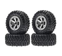 YAOGUI 4pcs Wheel Rim Rubber Wheel Tyre Set Front & Rear With 6-Spoke For C14 C24 MN D90 99S Remote Control Car Toy Accessories Car Upgrades