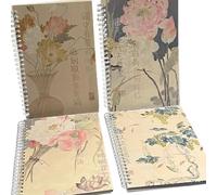 YAOGUI 4Pieces Twin Coil Binding Notebook College Ruled Note Book For Writing 100 Page Wide Lined Journal Notepads 14x20cm Paper Notebook