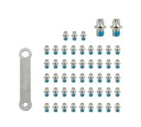 YAOGUI 50Pcs Road Bike Hexagona Pedal Pin Screws 4mm Studs Nails Foot Screw NonSlip Replacement Bolts Threading Bolts Nails