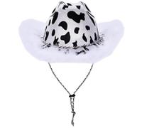 YAOGUI 9set/pack Cow Print Cowboy Hat Adult Banquet Photo Props Outdoor Carnival Cowboy Hat With Heart Sunglasses+Kerchief Heart For Women Heart Bachelorette Party Heart
