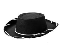 YAOGUI Adjustable Western Big Eaves Brown Red Felt Cowboy Hat Cool For Halloween Costume Accessories Prop Dress-up Party Unisex Cowboy Hat Rack For Car Light With Rack Truck Straw Hats Kids White