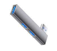 YAOGUI Aluminum USB C Adapter 5Gbps Transfer 3Port Hubs Space Saving Right Angles Connectors Wide Compatibility For Phone PC