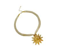 YAOGUI Artistic Sun/Conch/Leaf Statement Necklace Lightweight Acrylic Pendant Comfortable Mesh Chain Jewelry For Women Trendy Beach Inspired Pendant Necklace