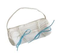 YAOGUI Bowknot Pen Bag with Handle High Capacity Pencil Case Pen Pouches Large Compartment Organizers Travel Cosmetic Bag Large Capacity Pencil Case