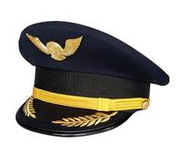 YAOGUI Captain Cap Captain Hat For Adult Halloween Costume Hat Cosplay Costume Uniform Role Play Accessories