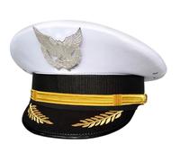 YAOGUI Captain Cap Captain Hat For Adult Halloween Costume Hat Cosplay Costume Uniform Role Play Accessories