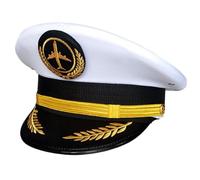 YAOGUI Captain Cap Captain Hat For Adult Halloween Costume Hat Cosplay Costume Uniform Role Play Accessories