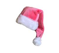 YAOGUI Christmas Santa Hat Thicken Plush And White Furry Brim For Christmas Parties Dress Up Cosplay Multicolored Christmas Hat