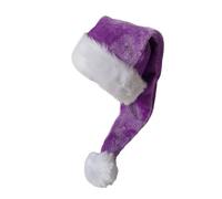 YAOGUI Christmas Santa Hat Thicken Plush And White Furry Brim For Christmas Parties Dress Up Cosplay Multicolored Christmas Hat