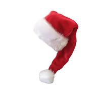 YAOGUI Christmas Santa Hat Thicken Plush And White Furry Brim For Christmas Parties Dress Up Cosplay Multicolored Christmas Hat