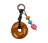 YAOGUI Creative Chocolate Pretzel Bread Keychain Stylish Holder Charm Portable Bag Pendant Accessories For Easy Carrying Baking Culture Gift