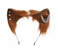 YAOGUI Delicate Plush Furry Ears Hair Hoop Headbands Hair Bands Party Decoration For Girls And Womens Photo Props Ears Headband Adult Women Cosplay