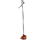 YAOGUI Elegant Natural Stone Pendant Necklace Adjustable Length Necklace With Natural Stone Gourd Accent For Parties Gatheirng
