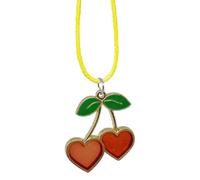 YAOGUI Fashion Red Choker Necklace Sweet Fruit Charm Pendant Clavicle Chain Wax Rope Aesthetic Necklaces Party Birthday Necklace Charm