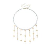 YAOGUI Fashionable Baroques Long Tassels Pearls Necklace Decoration For Women Seek Unique Styles And Jewelry Accessories Evening Party Necklace