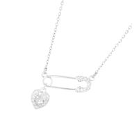YAOGUI Fashionable Modern Heart Shaped Pin Necklace Elegant Sturdy Copper Jewelry Comfortable Fashion Special Gifts Ideas Women's Fashion Necklace