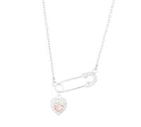 YAOGUI Fashionable Modern Heart Shaped Pin Necklace Elegant Sturdy Copper Jewelry Comfortable Fashion Special Gifts Ideas Women's Fashion Necklace